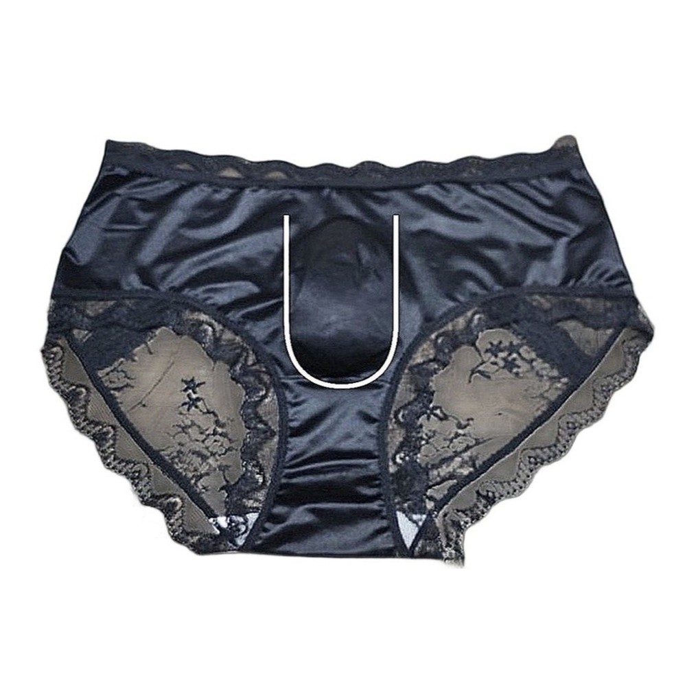 Men Satin Lace Seamless Ice Si - Pouch Boxer Pouch 评论和价格