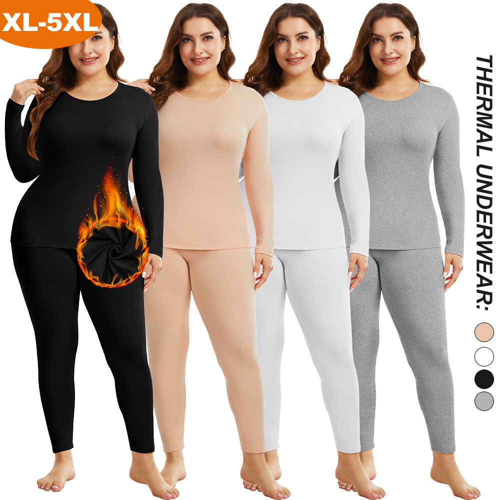 Plus Size Warm Thermal Underwe - Thermal Long John 评论和价格