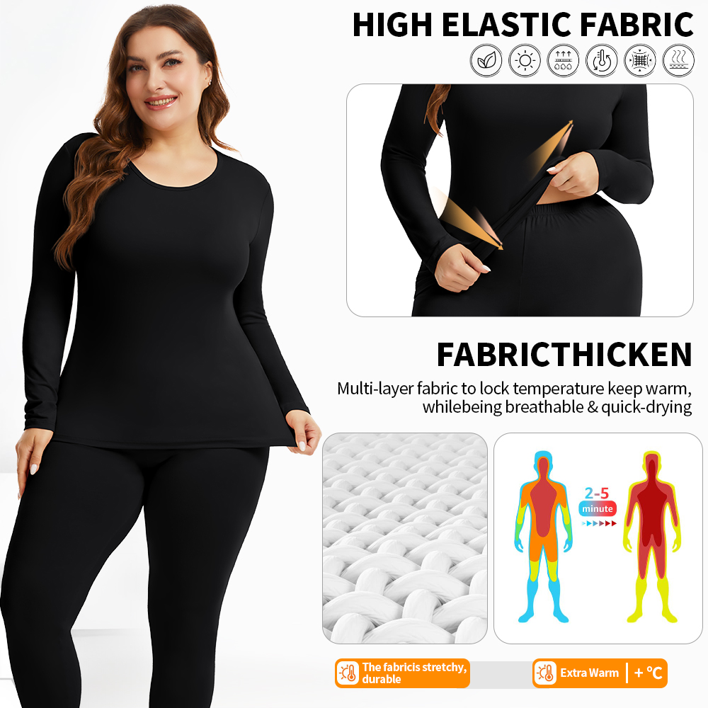 Plus Size Warm Thermal Underwe - Thermal Long John 评论和价格