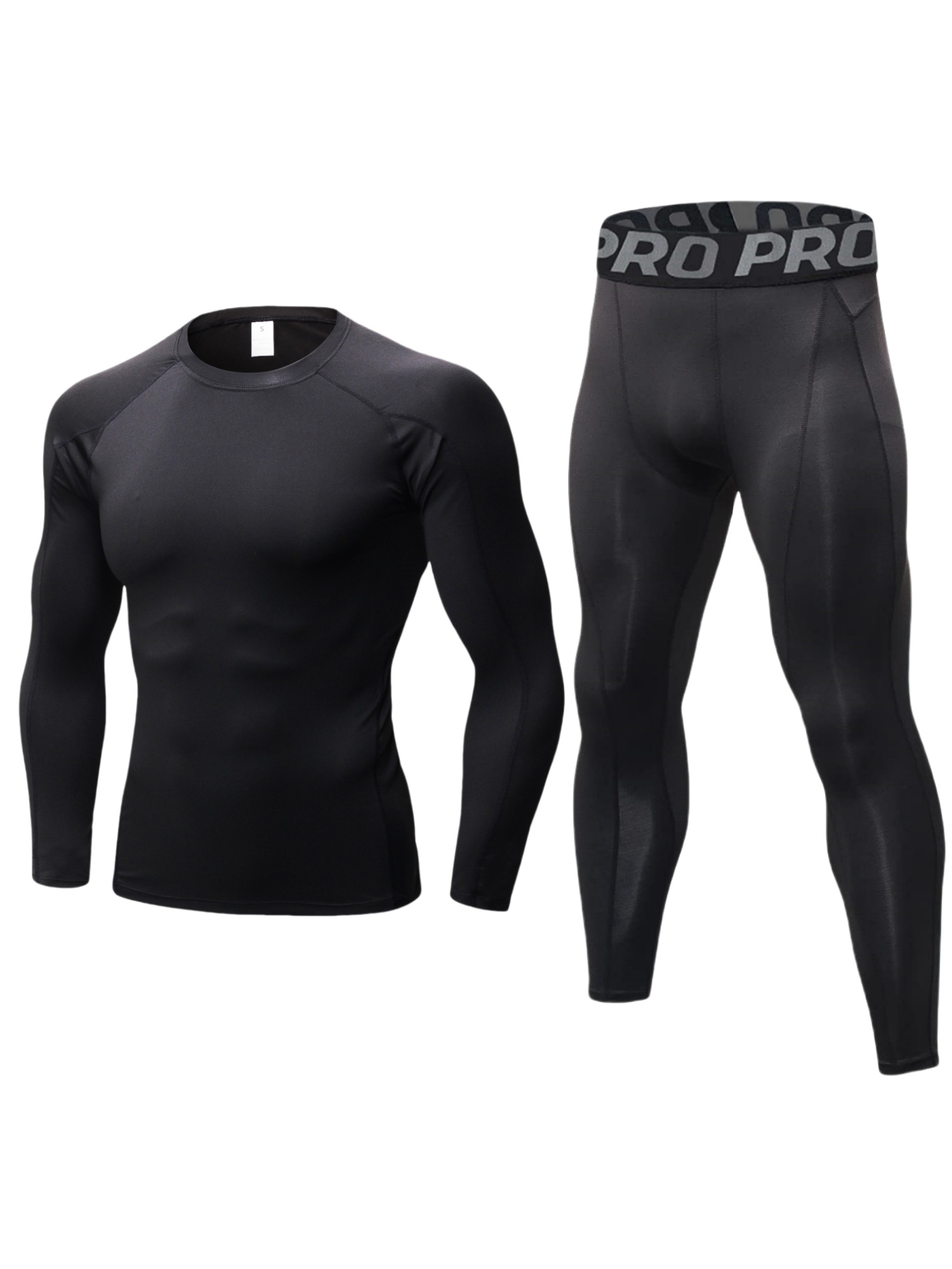 Mens Workout Compression Set P - Compression Long Pant 评论和价格