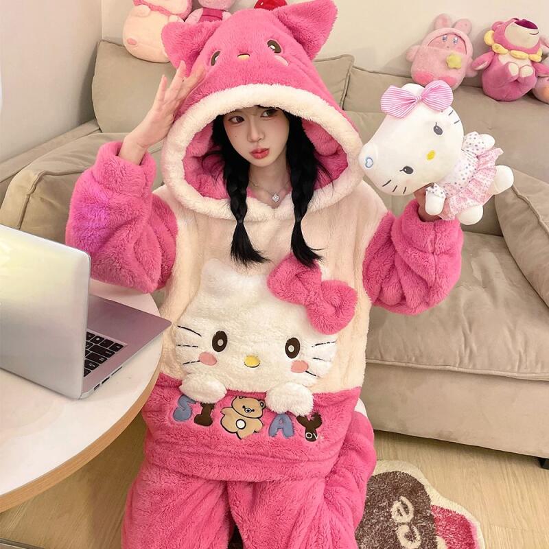 Sanrios Cinnamoroll Coral Velv - Thermal Long John 评论和价格