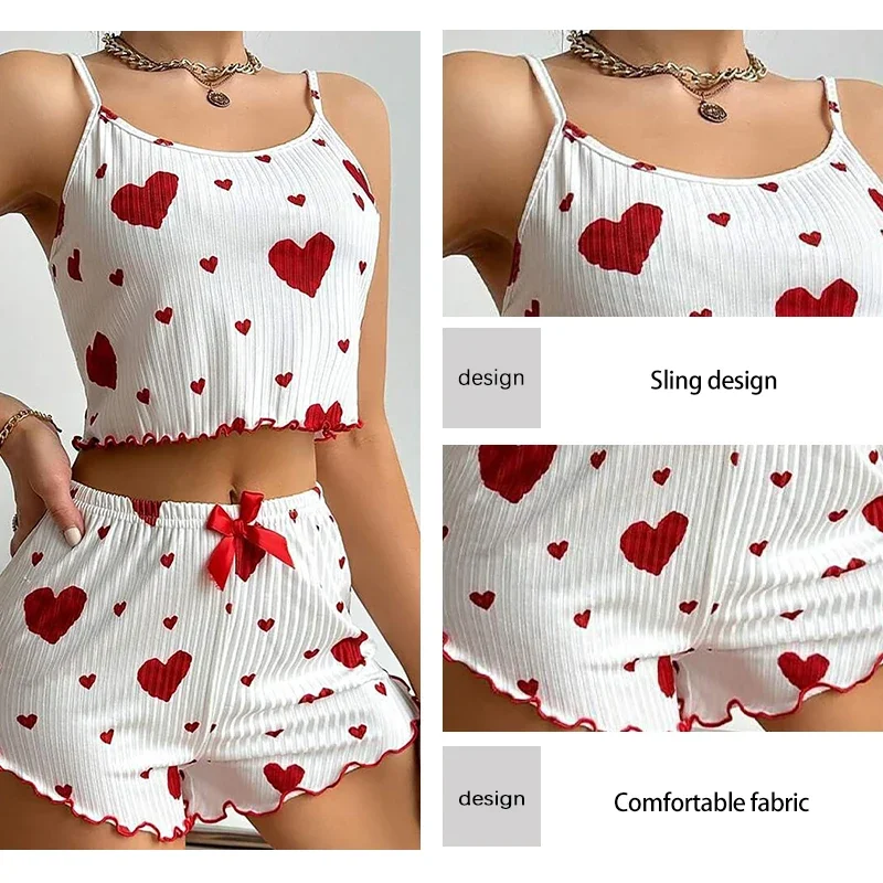 Women's 2-Piece Pajama Set – S - Suspender Tank Top 评论和价格