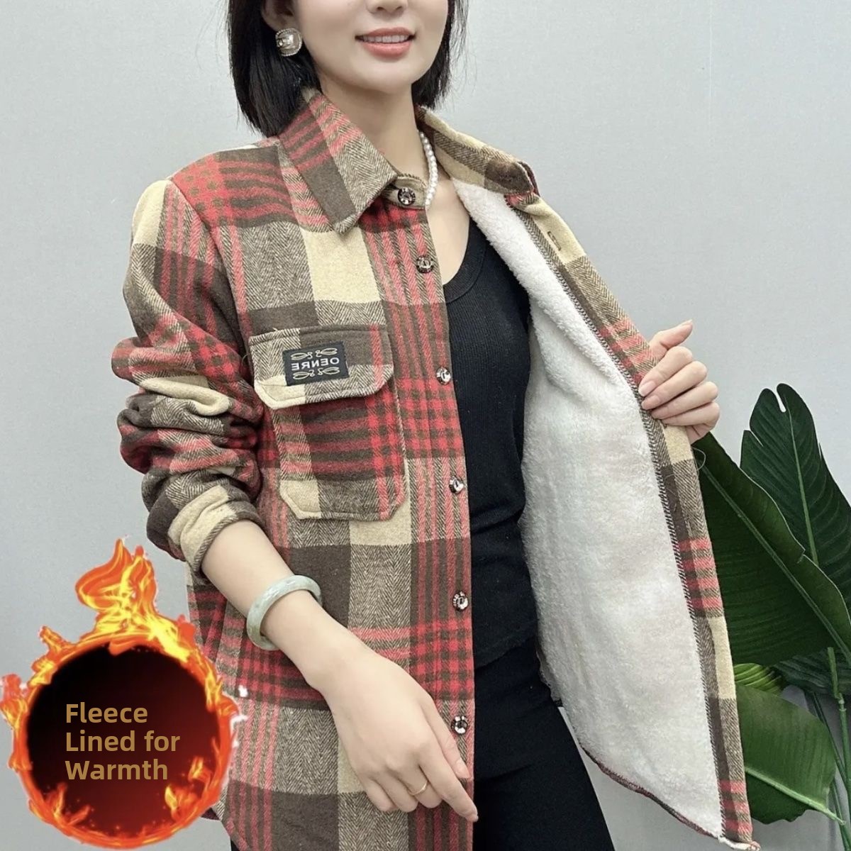 Thickened Fleece Flannel Plaid - Thermal Long John 评论和价格