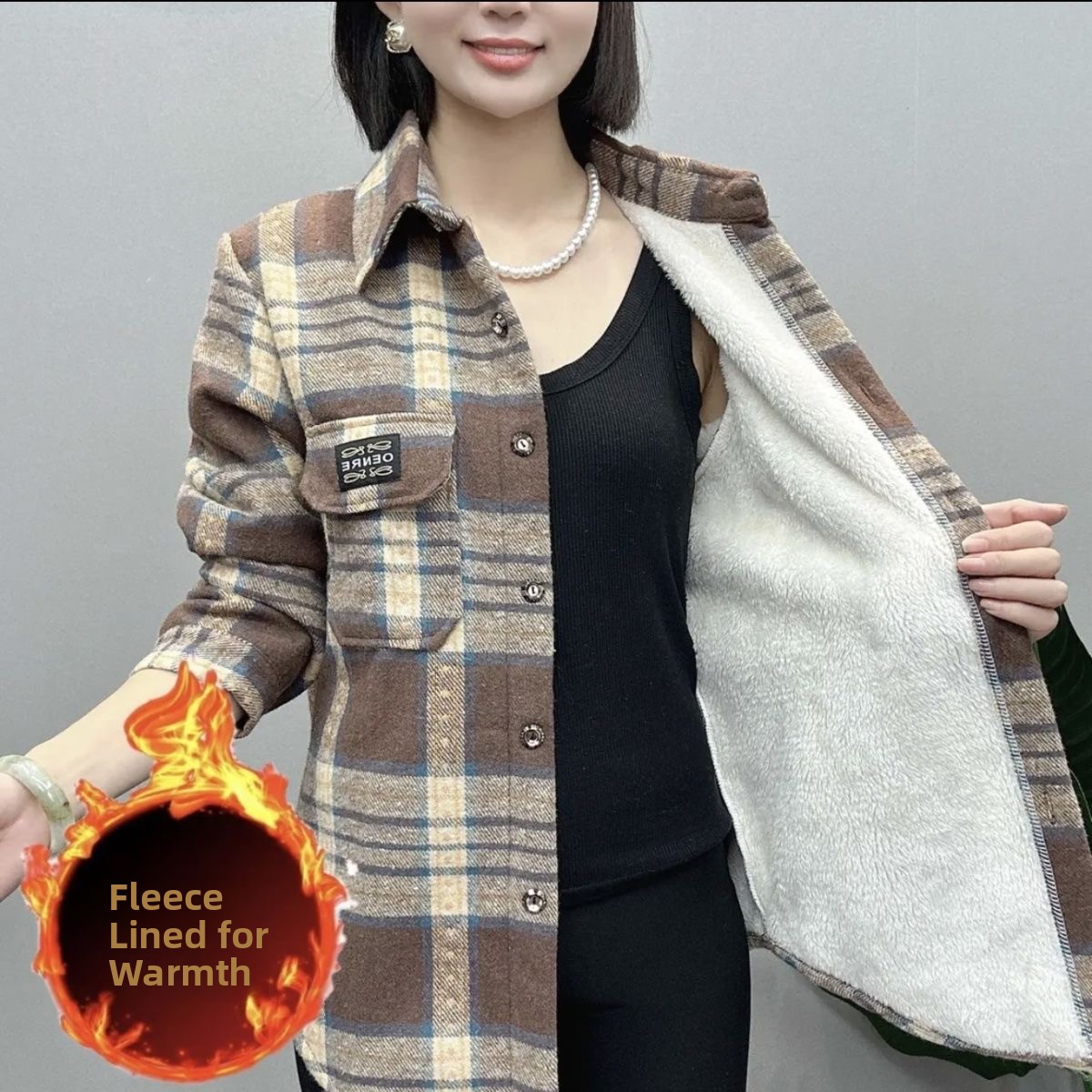 Thickened Fleece Flannel Plaid - Thermal Long John 评论和价格