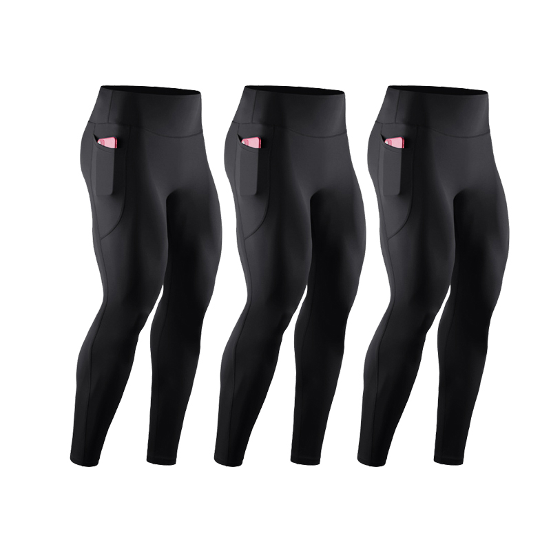 3 Pcs Men High Waist Compressi - Compression Long Pant 评论和价格