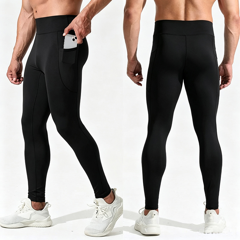 3 Pcs Men High Waist Compressi - Compression Long Pant 评论和价格