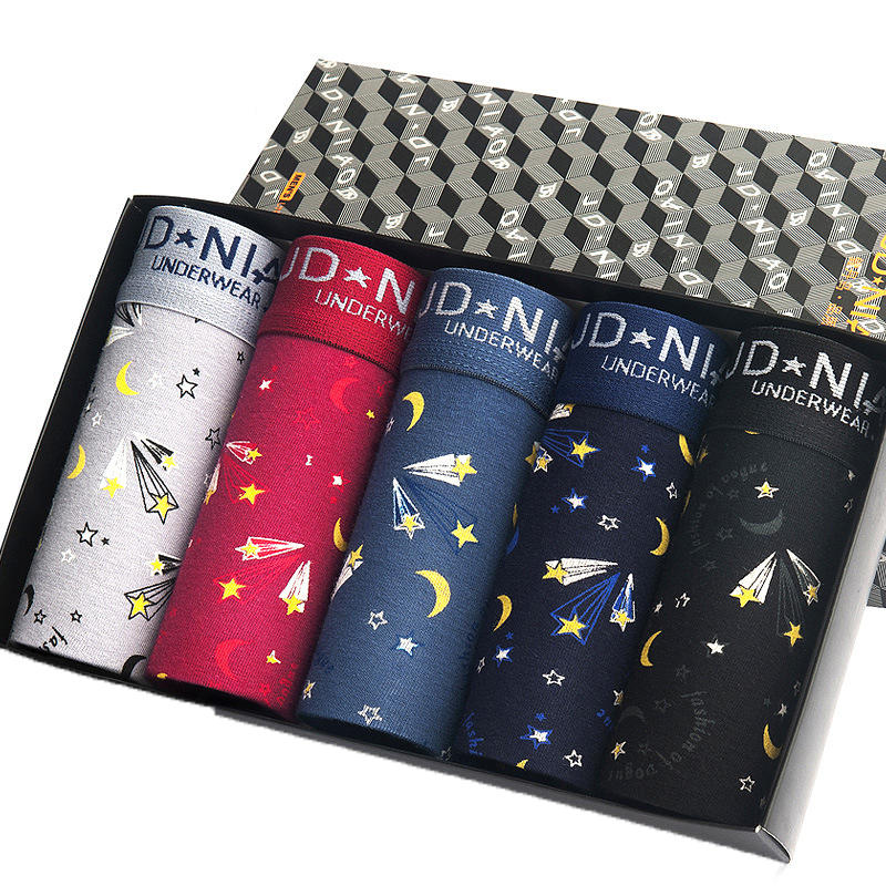 5Pcs/lot Men Underwear Cotton  - Multi Pack Underwear 评论和价格