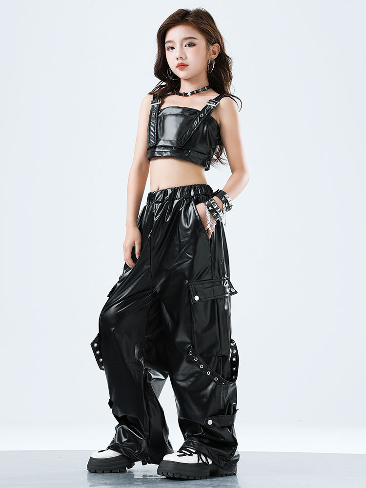 Kid Kpop Hip Hop Clothing Blac - Suspender Tank Top 评论和价格