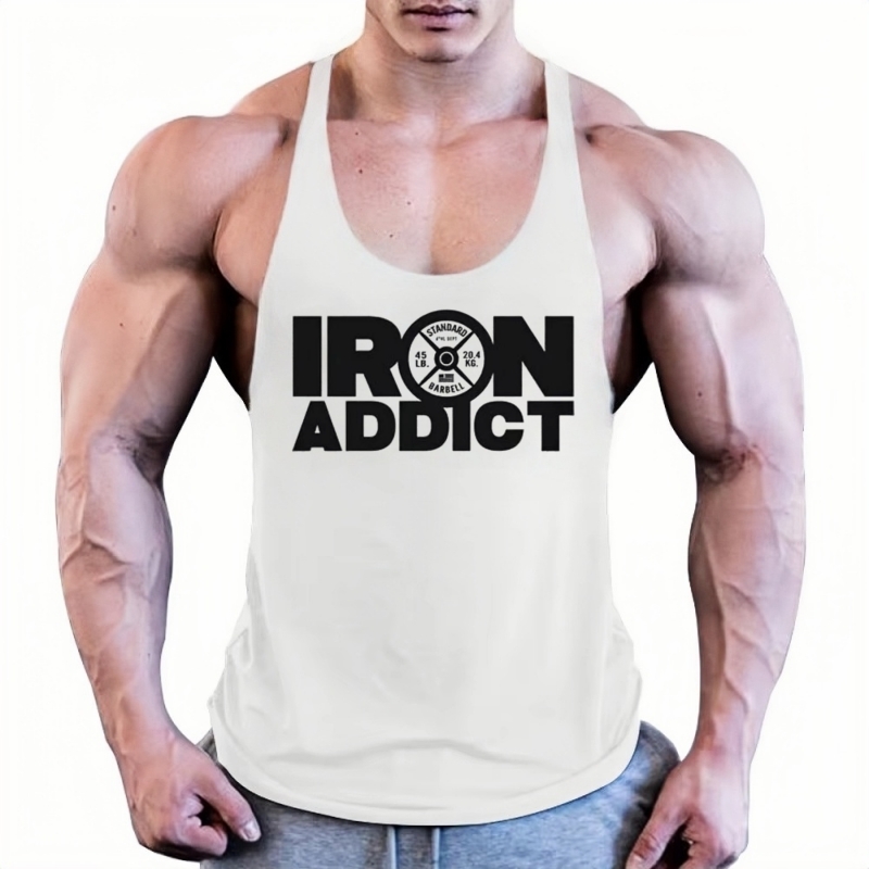 Men's Gym Fitness Tank Top - C - Suspender Tank Top 评论和价格