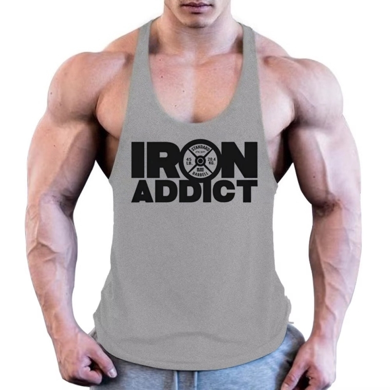 Men's Gym Fitness Tank Top - C - Suspender Tank Top 评论和价格