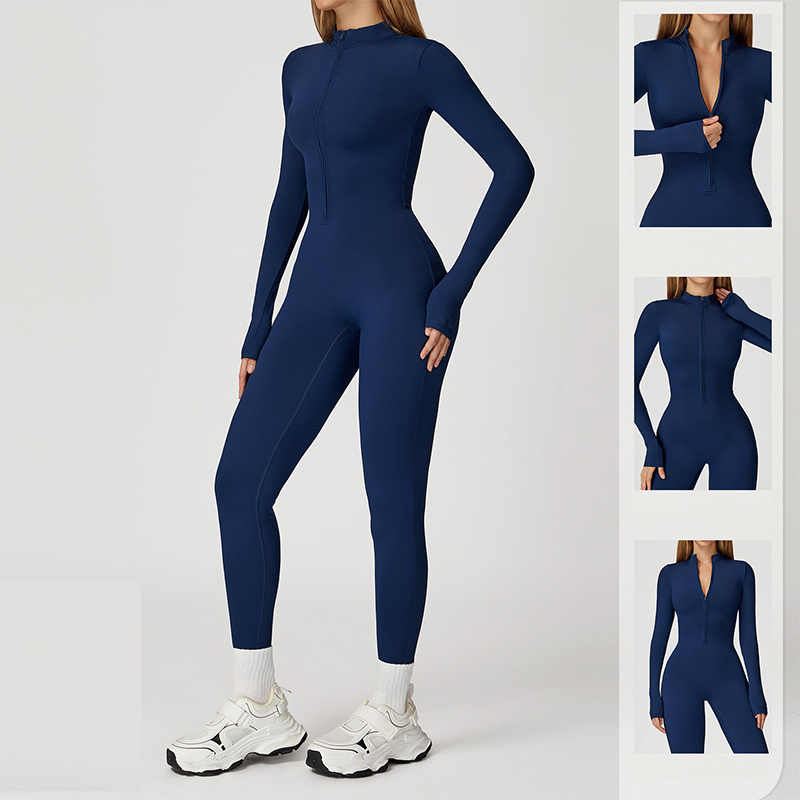 Aiithuug Workout Jumpsuit Zip  - Compression Long Pant 评论和价格