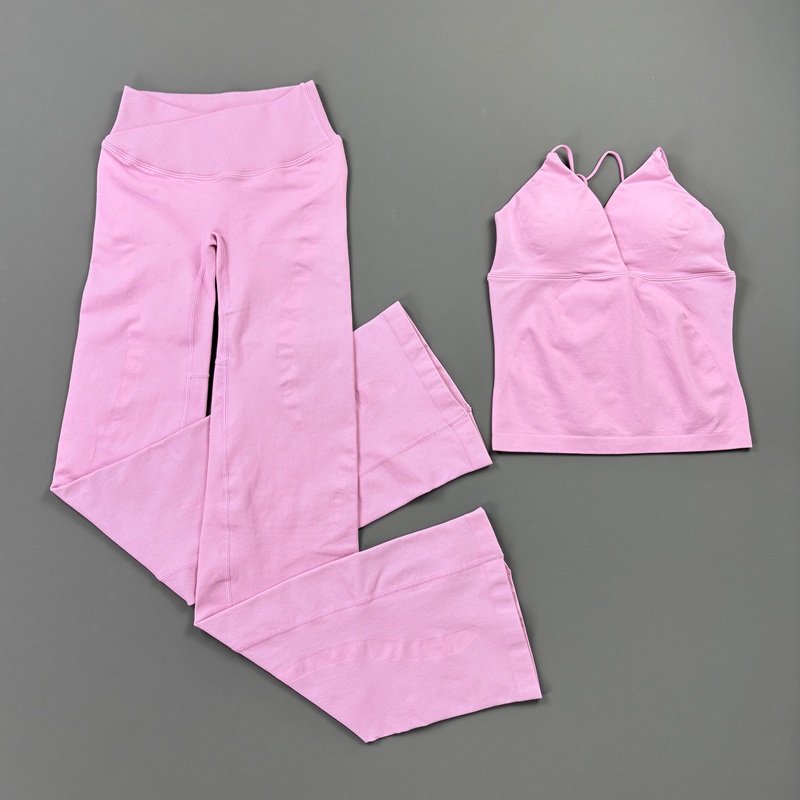 2Pcs Women Seamless Yoga Worko - Suspender Tank Top 评论和价格