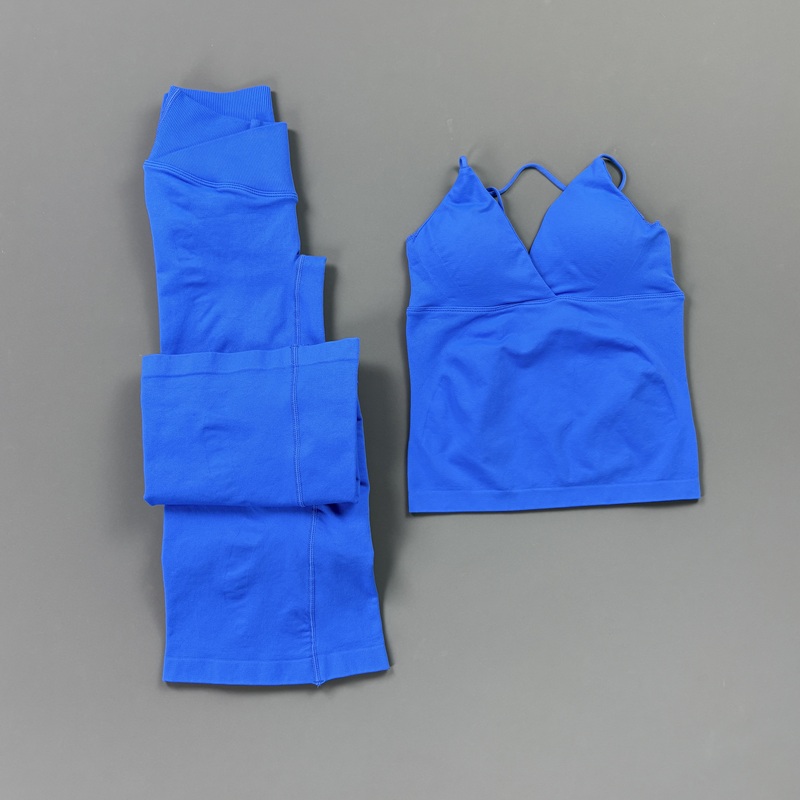 2Pcs Women Seamless Yoga Worko - Suspender Tank Top 评论和价格