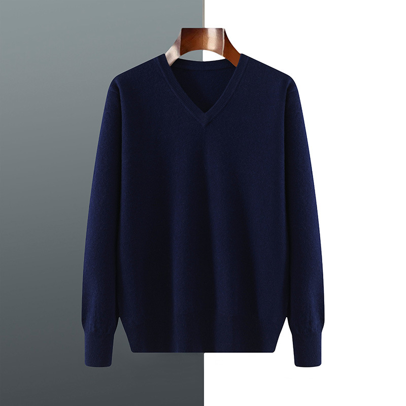 Men Cashmere Pullover V-Neck S - Thermal Long John 评论和价格
